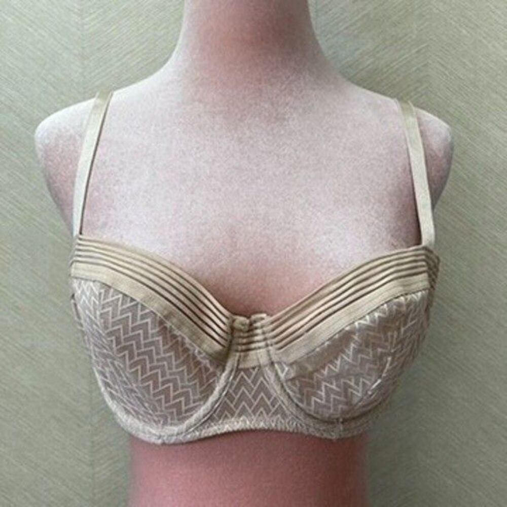Passionata By Chantelle Beige Manhattan Underwire Demi Bra Womens Size 34D